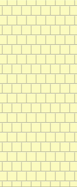 Yellow Large Square's Tile Acrylic Shower Wall Panel 2440mm x 1220mm ( 3mm Thick) - CladdTech