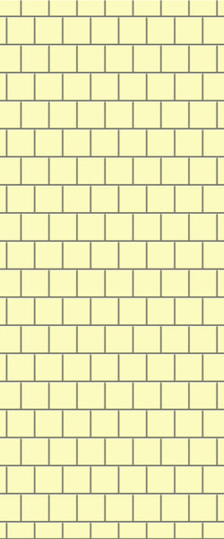 Yellow Large Square's Tile Acrylic Shower Wall Panel 2440mm x 1220mm ( 3mm Thick) - CladdTech