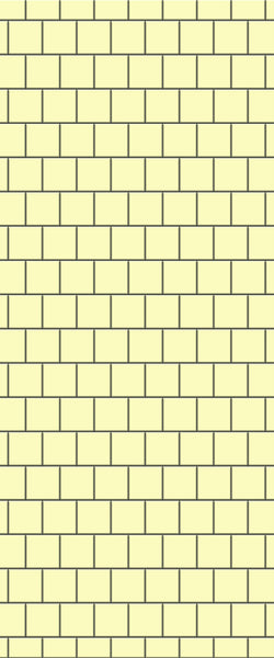 Yellow Large Square's Tile Acrylic Shower Wall Panel 2440mm x 1220mm ( 3mm Thick) - CladdTech