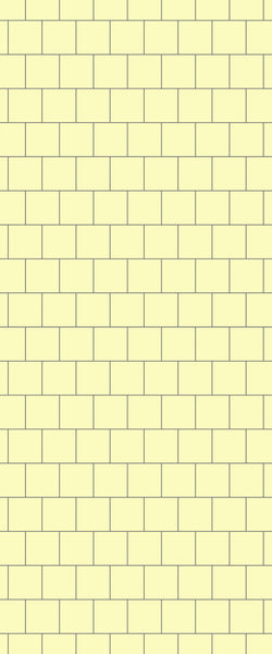 Yellow Large Square's Tile Acrylic Shower Wall Panel 2440mm x 1220mm ( 3mm Thick) - CladdTech