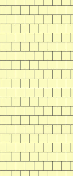 Yellow Large Square's Tile Acrylic Shower Wall Panel 2440mm x 1220mm ( 3mm Thick) - CladdTech