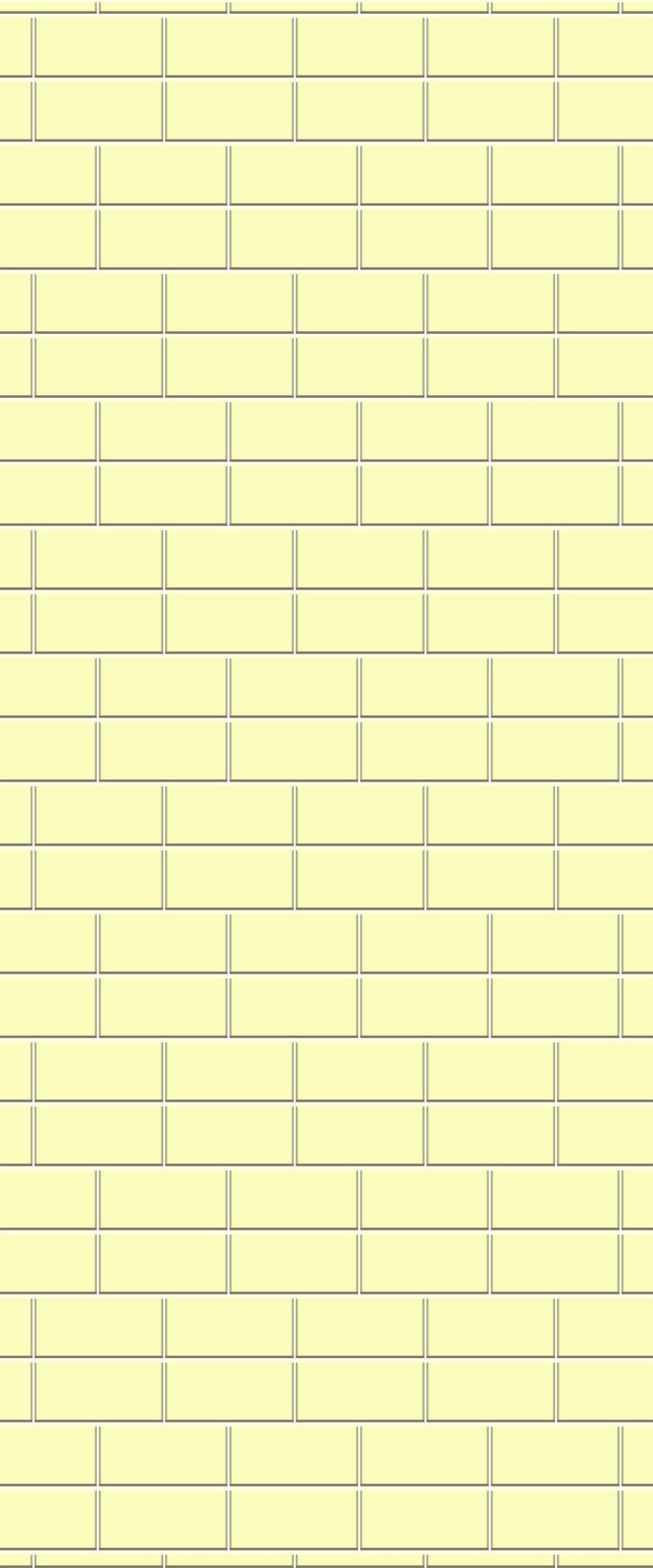 Yellow Brickbond Tile Acrylic Shower Wall Panel 2440mm x 1220mm ( 3mm Thick) - CladdTech