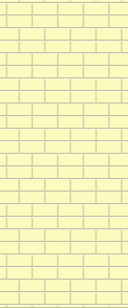Yellow Brickbond Tile Acrylic Shower Wall Panel 2440mm x 1220mm ( 3mm Thick) - CladdTech