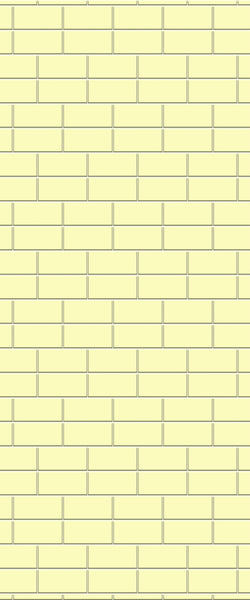 Yellow Brickbond Tile Acrylic Shower Wall Panel 2440mm x 1220mm ( 3mm Thick) - CladdTech