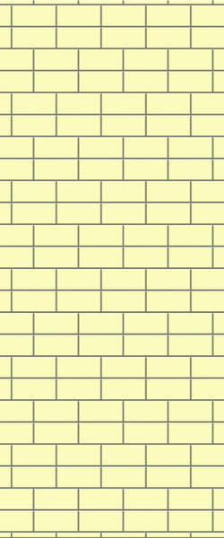 Yellow Brickbond Tile Acrylic Shower Wall Panel 2440mm x 1220mm ( 3mm Thick) - CladdTech