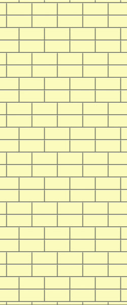 Yellow Brickbond Tile Acrylic Shower Wall Panel 2440mm x 1220mm ( 3mm Thick) - CladdTech