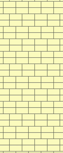 Yellow Brickbond Tile Acrylic Shower Wall Panel 2440mm x 1220mm ( 3mm Thick) - CladdTech