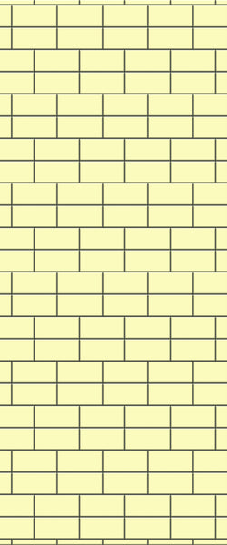 Yellow Brickbond Tile Acrylic Shower Wall Panel 2440mm x 1220mm ( 3mm Thick) - CladdTech