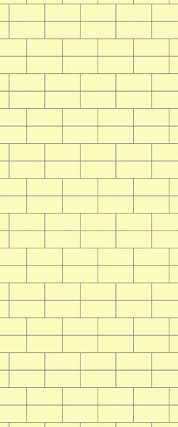 Yellow Brickbond Tile Acrylic Shower Wall Panel 2440mm x 1220mm ( 3mm Thick) - CladdTech