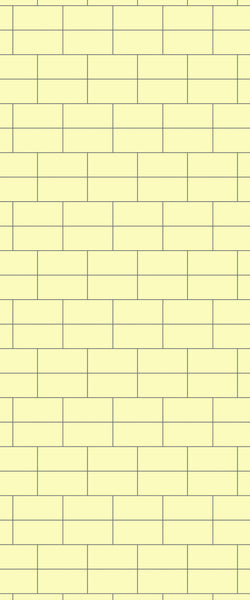 Yellow Brickbond Tile Acrylic Shower Wall Panel 2440mm x 1220mm ( 3mm Thick) - CladdTech