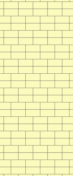 Yellow Brickbond Tile Acrylic Shower Wall Panel 2440mm x 1220mm ( 3mm Thick) - CladdTech