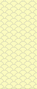 Yellow Fishscales Tile Acrylic Shower Panel 2440mm x 1220mm (3mm Thick) - CladdTech