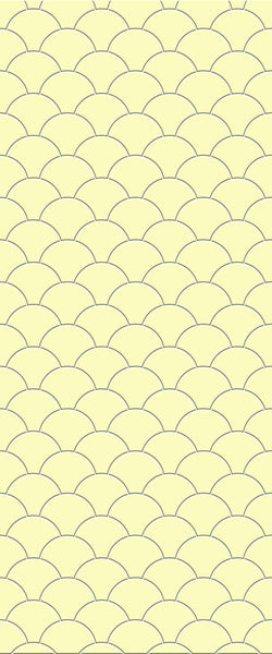 Yellow Fishscales Tile Acrylic Shower Panel 2440mm x 1220mm (3mm Thick) - CladdTech