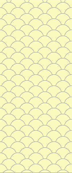 Yellow Fishscales Tile Acrylic Shower Panel 2440mm x 1220mm (3mm Thick) - CladdTech