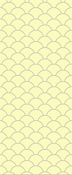 Yellow Fishscales Tile Acrylic Shower Panel 2440mm x 1220mm (3mm Thick) - CladdTech