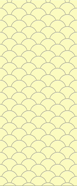 Yellow Fishscales Tile Acrylic Shower Panel 2440mm x 1220mm (3mm Thick) - CladdTech