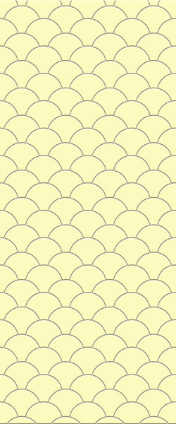 Yellow Fishscales Tile Acrylic Shower Panel 2440mm x 1220mm (3mm Thick) - CladdTech
