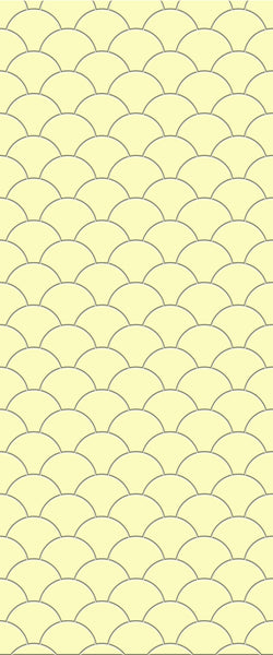 Yellow Fishscales Tile Acrylic Shower Panel 2440mm x 1220mm (3mm Thick) - CladdTech