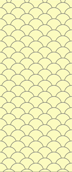 Yellow Fishscales Tile Acrylic Shower Panel 2440mm x 1220mm (3mm Thick) - CladdTech