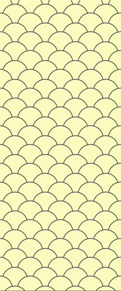 Yellow Fishscales Tile Acrylic Shower Panel 2440mm x 1220mm (3mm Thick) - CladdTech