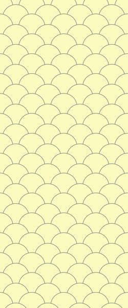 Yellow Fishscales Tile Acrylic Shower Panel 2440mm x 1220mm (3mm Thick) - CladdTech