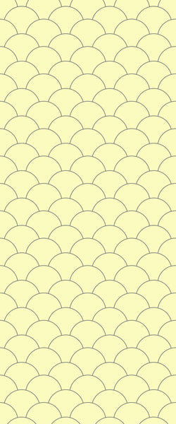 Yellow Fishscales Tile Acrylic Shower Panel 2440mm x 1220mm (3mm Thick) - CladdTech