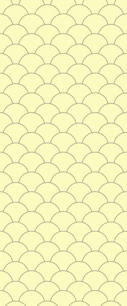 Yellow Fishscales Tile Acrylic Shower Panel 2440mm x 1220mm (3mm Thick) - CladdTech