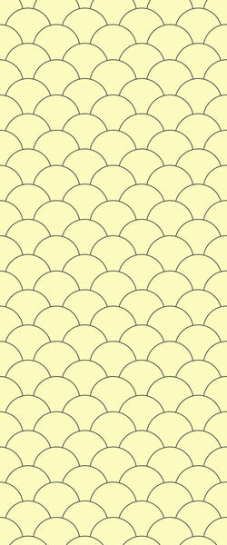Yellow Fishscales Tile Acrylic Shower Panel 2440mm x 1220mm (3mm Thick) - CladdTech