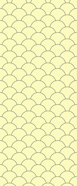 Yellow Fishscales Tile Acrylic Shower Panel 2440mm x 1220mm (3mm Thick) - CladdTech