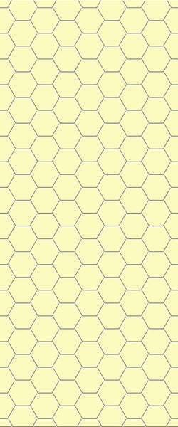 Yellow Hexagon Tile Acrylic Wall Panel 2440mm x 1220mm (3mm Thick) - CladdTech