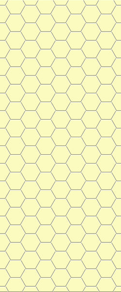 Yellow Hexagon Tile Acrylic Wall Panel 2440mm x 1220mm (3mm Thick) - CladdTech
