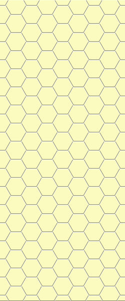 Yellow Hexagon Tile Acrylic Wall Panel 2440mm x 1220mm (3mm Thick) - CladdTech