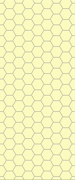 Yellow Hexagon Tile Acrylic Wall Panel 2440mm x 1220mm (3mm Thick) - CladdTech