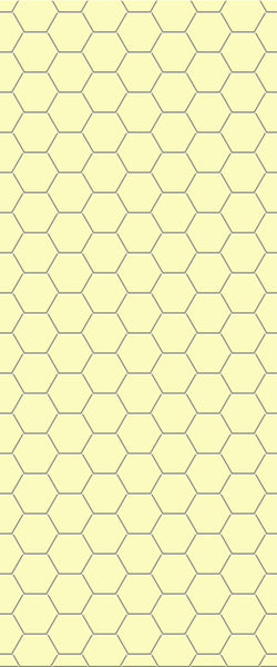 Yellow Hexagon Tile Acrylic Wall Panel 2440mm x 1220mm (3mm Thick) - CladdTech