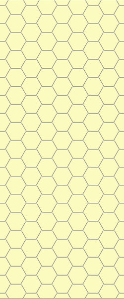 Yellow Hexagon Tile Acrylic Wall Panel 2440mm x 1220mm (3mm Thick) - CladdTech