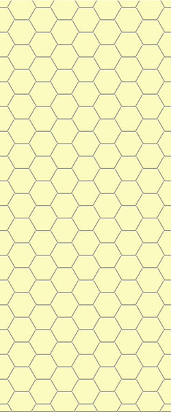 Yellow Hexagon Tile Acrylic Wall Panel 2440mm x 1220mm (3mm Thick) - CladdTech