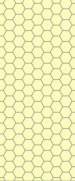 Yellow Hexagon Tile Acrylic Wall Panel 2440mm x 1220mm (3mm Thick) - CladdTech