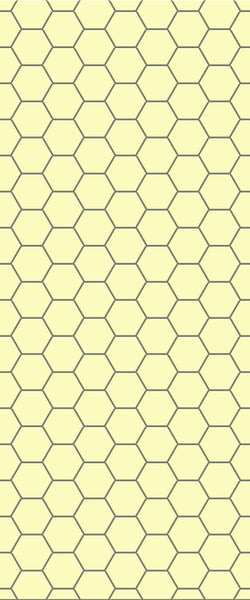 Yellow Hexagon Tile Acrylic Wall Panel 2440mm x 1220mm (3mm Thick) - CladdTech