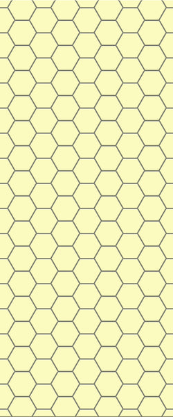 Yellow Hexagon Tile Acrylic Wall Panel 2440mm x 1220mm (3mm Thick) - CladdTech
