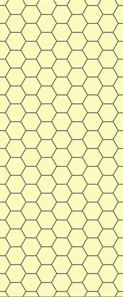 Yellow Hexagon Tile Acrylic Wall Panel 2440mm x 1220mm (3mm Thick) - CladdTech