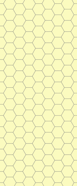 Yellow Hexagon Tile Acrylic Wall Panel 2440mm x 1220mm (3mm Thick) - CladdTech