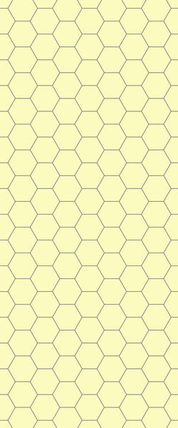 Yellow Hexagon Tile Acrylic Wall Panel 2440mm x 1220mm (3mm Thick) - CladdTech