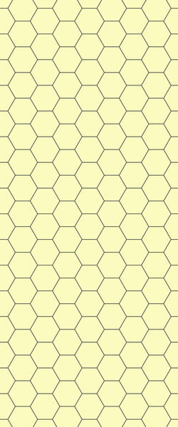 Yellow Hexagon Tile Acrylic Wall Panel 2440mm x 1220mm (3mm Thick) - CladdTech