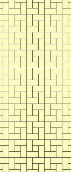 Yellow Windmill Tile Acrylic Shower Panel 2440mm x 1220mm ( 3mm Thick) - CladdTech