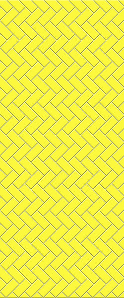 Yellow Diagonal Herringbone Tile Acrylic Shower Wall Panel 2440mm x 1220mm (3mm Thick) - CladdTech
