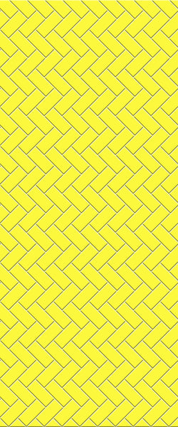 Yellow Diagonal Herringbone Tile Acrylic Shower Wall Panel 2440mm x 1220mm (3mm Thick) - CladdTech