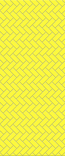 Yellow Diagonal Herringbone Tile Acrylic Shower Wall Panel 2440mm x 1220mm (3mm Thick) - CladdTech