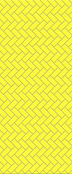 Yellow Diagonal Herringbone Tile Acrylic Shower Wall Panel 2440mm x 1220mm (3mm Thick) - CladdTech