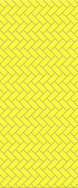 Yellow Diagonal Herringbone Tile Acrylic Shower Wall Panel 2440mm x 1220mm (3mm Thick) - CladdTech