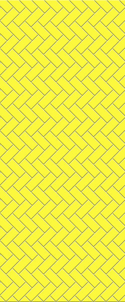 Yellow Diagonal Herringbone Tile Acrylic Shower Wall Panel 2440mm x 1220mm (3mm Thick) - CladdTech